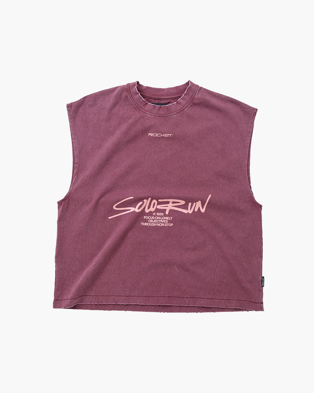 Tank Cotton Washed Tee Burgundy