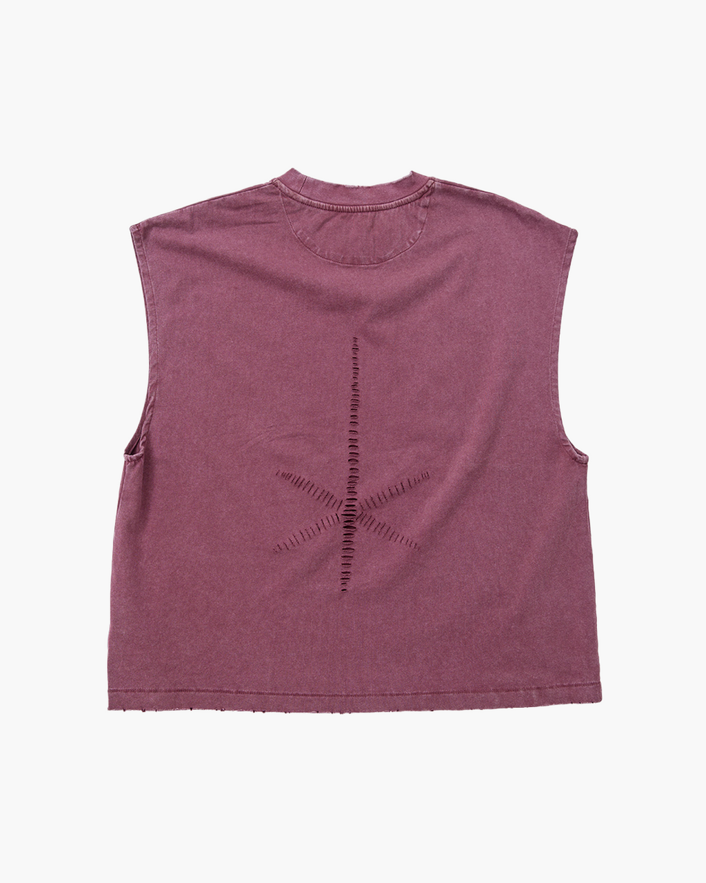 Tank Cotton Washed Tee Burgundy