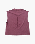 Tank Cotton Washed Tee Burgundy