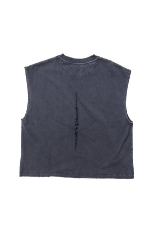 Tank Cotton Washed Tee Ash
