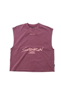 Tank Cotton Washed Tee Burgundy