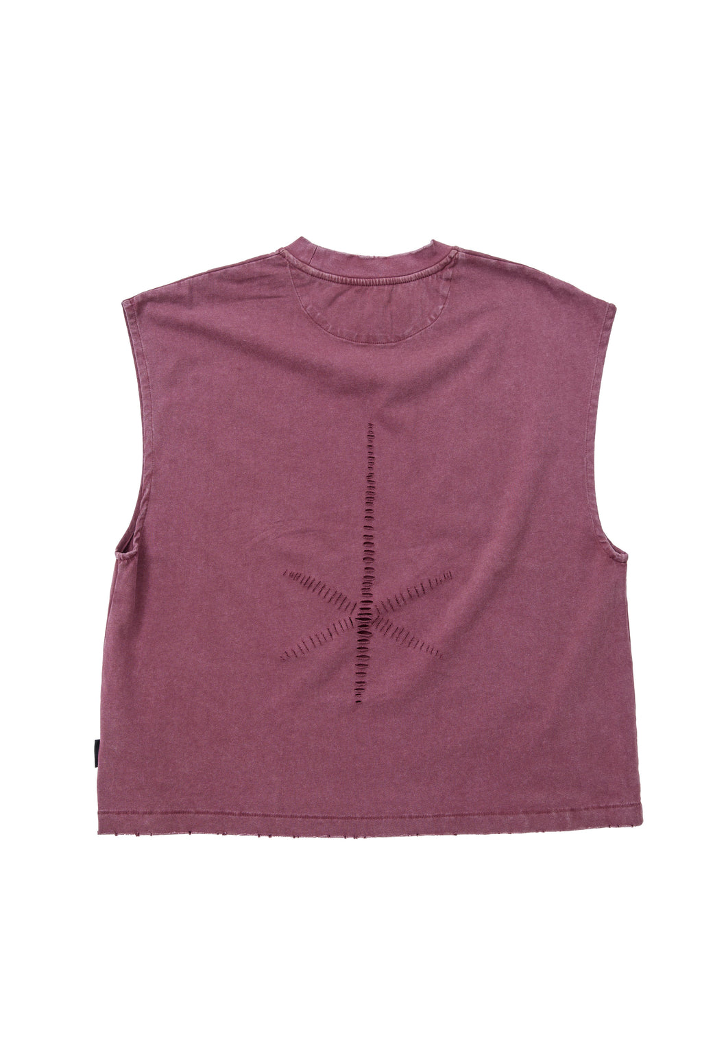 Tank Cotton Washed Tee Burgundy