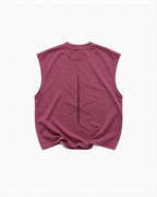 Tank Cotton Washed Tee Burgundy