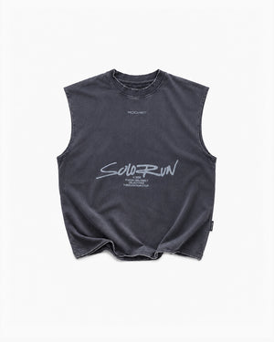 Tank Cotton Washed Tee Ash