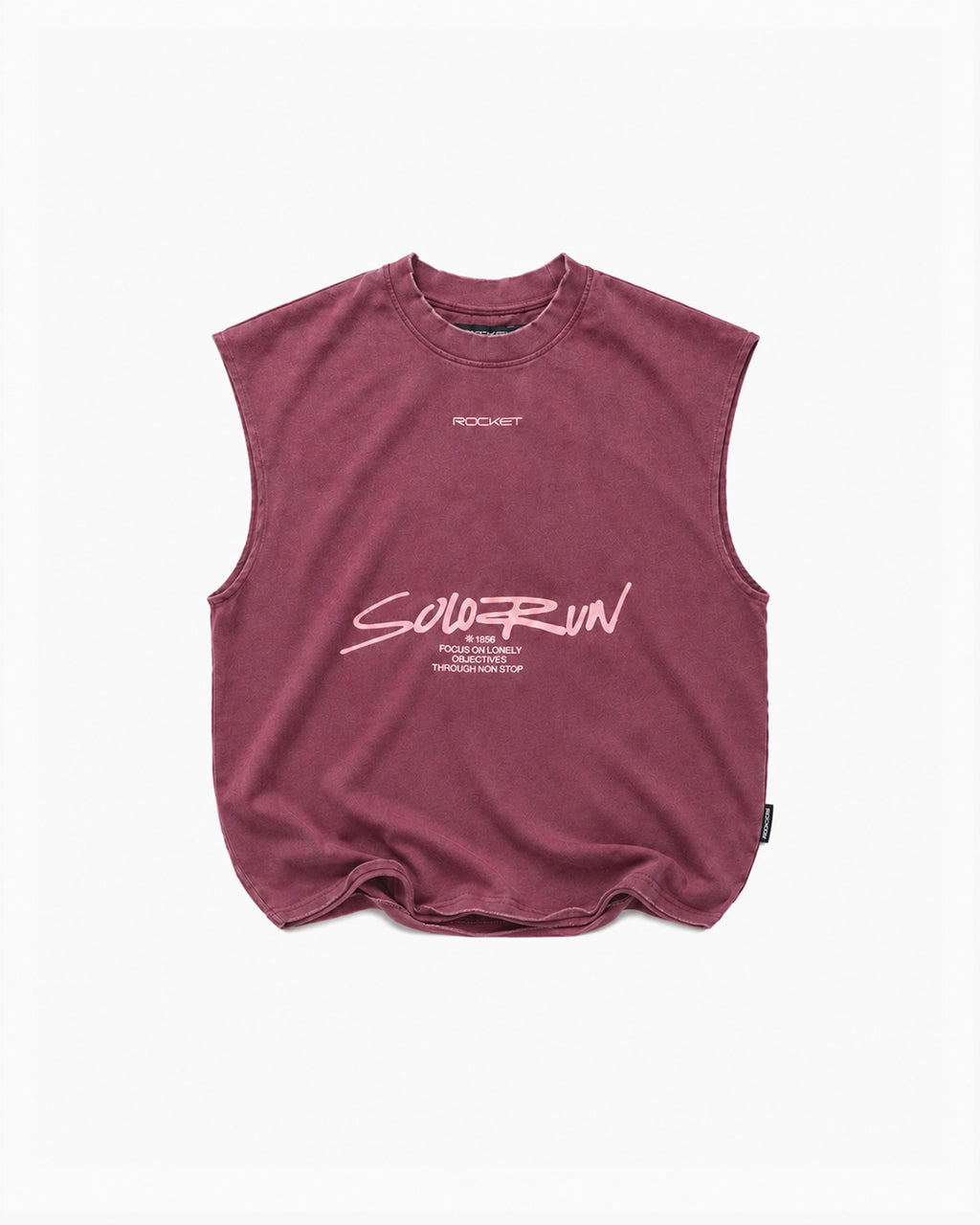 Tank Cotton Washed Tee Burgundy