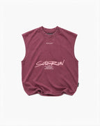 Tank Cotton Washed Tee Burgundy