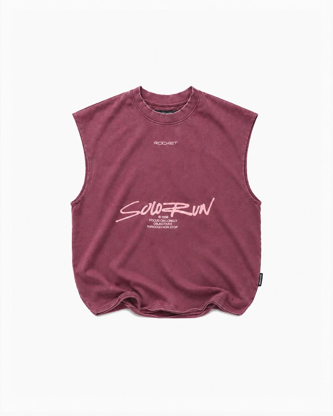 Tank Cotton Washed Tee Burgundy